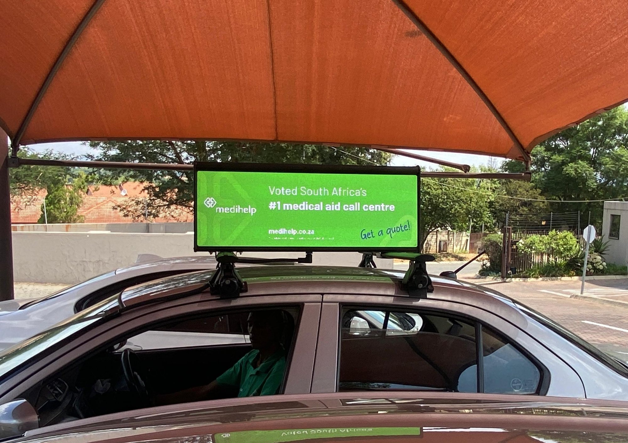 Medihelp medical aid campaign on ROHM Media digital screen